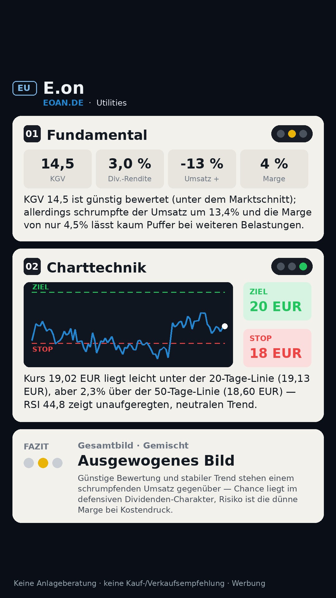 Aktien-Analyse E.ON SE N (EOAN.DE)